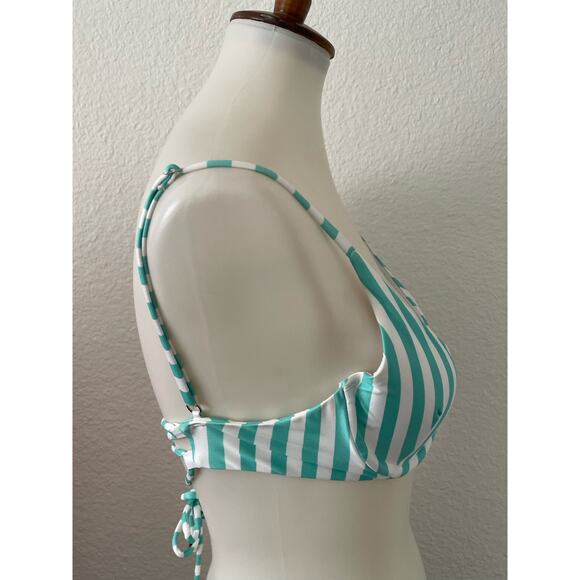 Kenny Flowers Swim Bikini Top Lanai Striped Strappy Swimwear - Picture 4 of 7